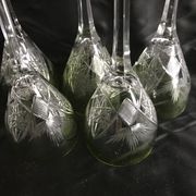 Lot de 5 verres à vin Roemer en cristal