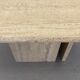 French Coffee Table in Travertine and Marble, 1960s
