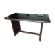 Coffee table with black glass top / 40s-50s