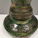 Large table lamp in glazed earthenware.