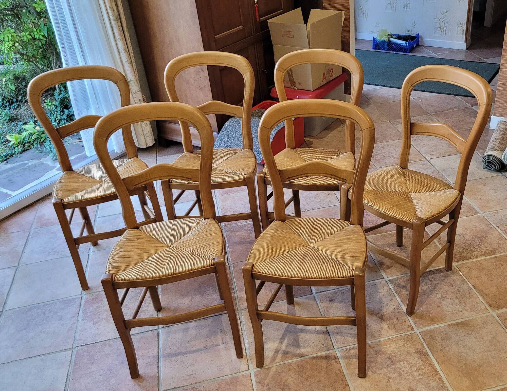 Set of 6 Louis Philippe style chairs
