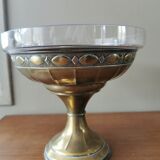 Brass and glass cup