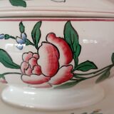Covered sauce boat on Sarreguemines frame
