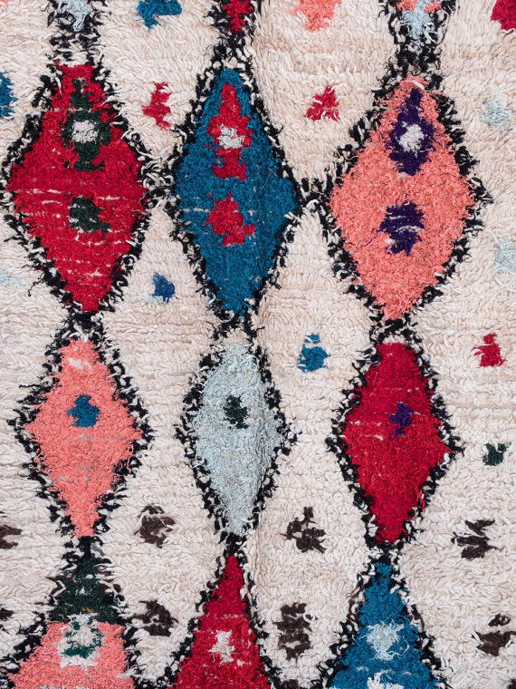 Azilal, 260 x 130 authentic hand made wool rug