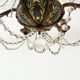 Louis XVI style chandelier with a pearl garland and painted tin, 20th century.