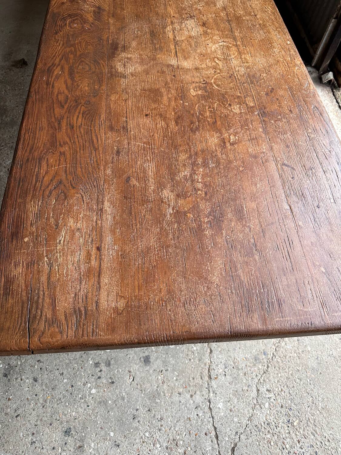 Large oak farm table