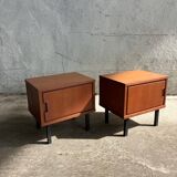 Pair of teak bedside tables, 1970s