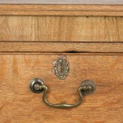Large antique English blonde oak chest of drawers from the 18th century