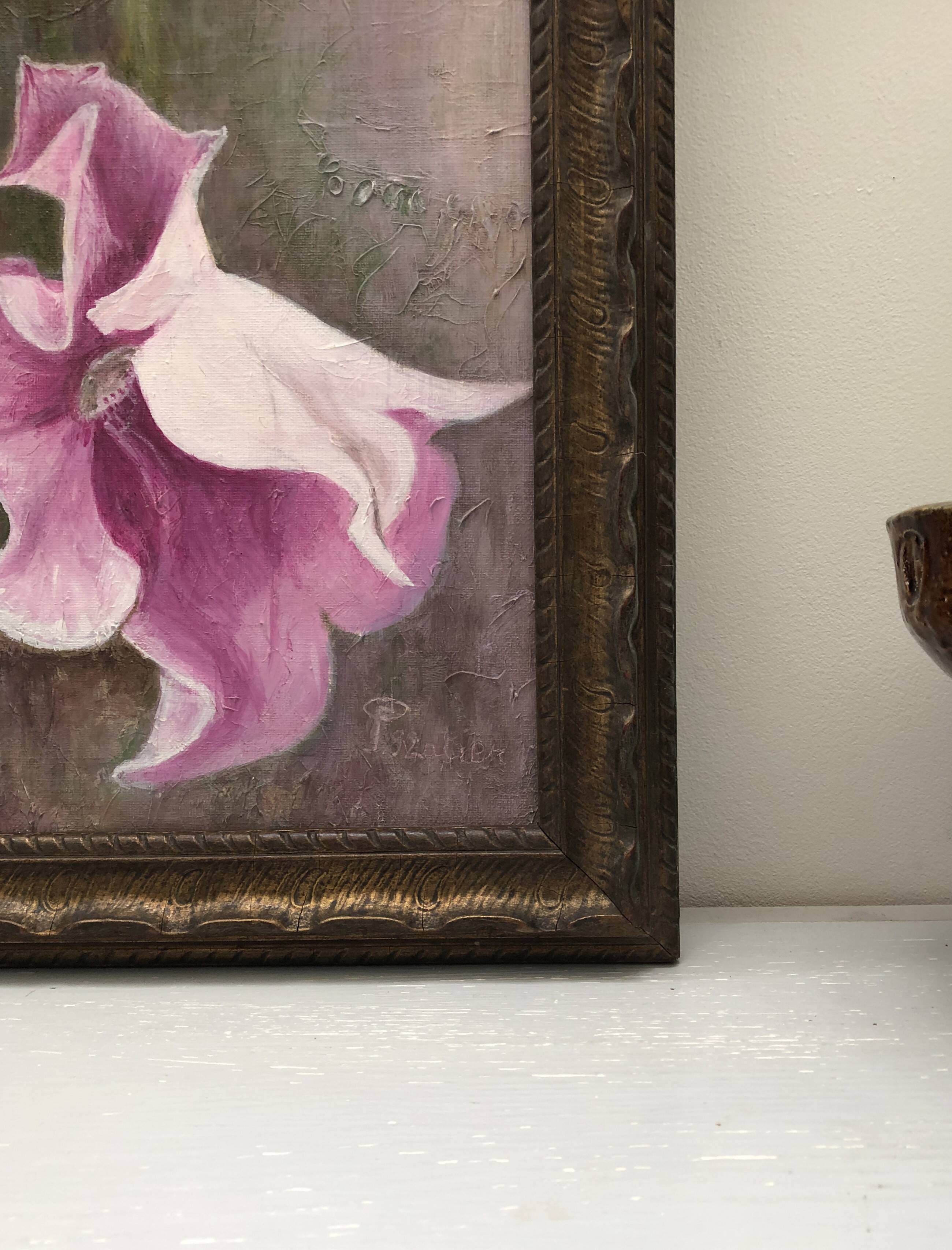 Still life bouquet of flowers oil painting