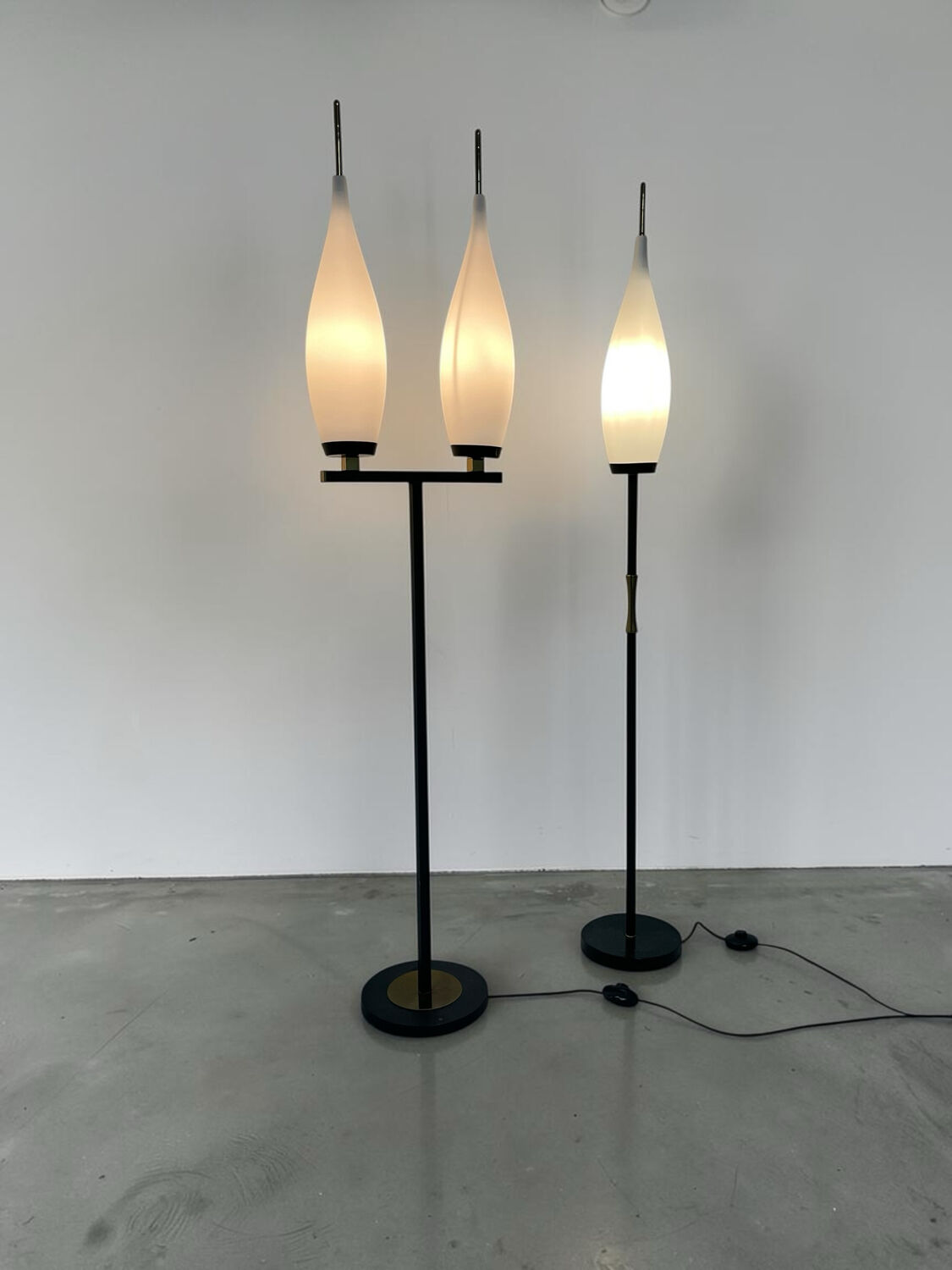 1960s two-light floor lamp