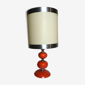 70-foot lamp in painted metal and chromed lampshades original. vintage, good condition.