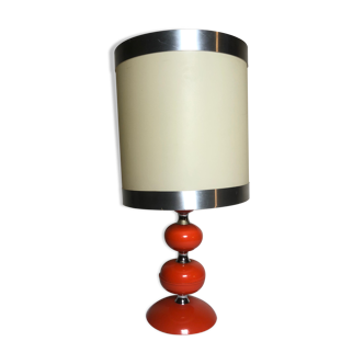 70-foot lamp in painted metal and chromed lampshades original. vintage, good condition.