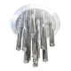 Large ceiling lamp with 13 chrome lights by Goffredo Reggiani, 1970s.