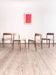 Set of 4 chairs #75 in teak by Niels O. Møller, JL Moller, Mid Century