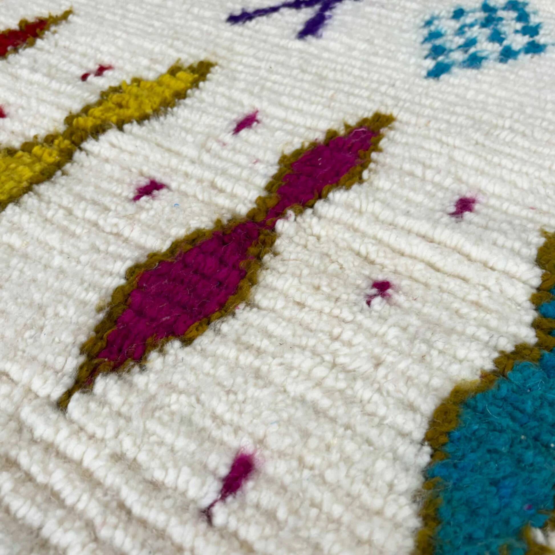 Beni Ouarain Berber Rug • Colorful Geometric Patterns