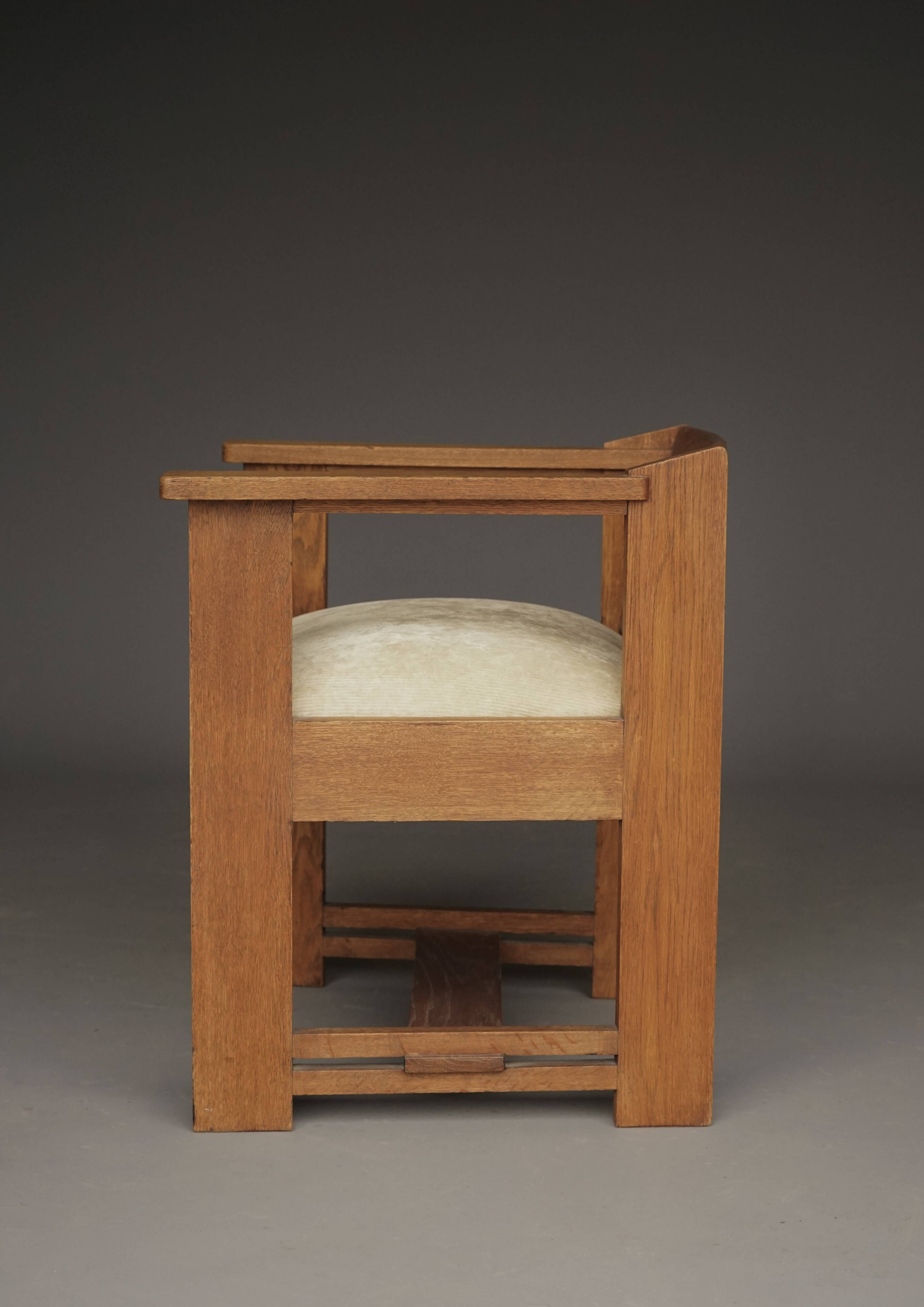 Modernist Hague School Armchair attributed to Frits Spanjaard, 1920s