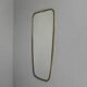 Miroir vintage avec bord en aluminium doré, années 1960