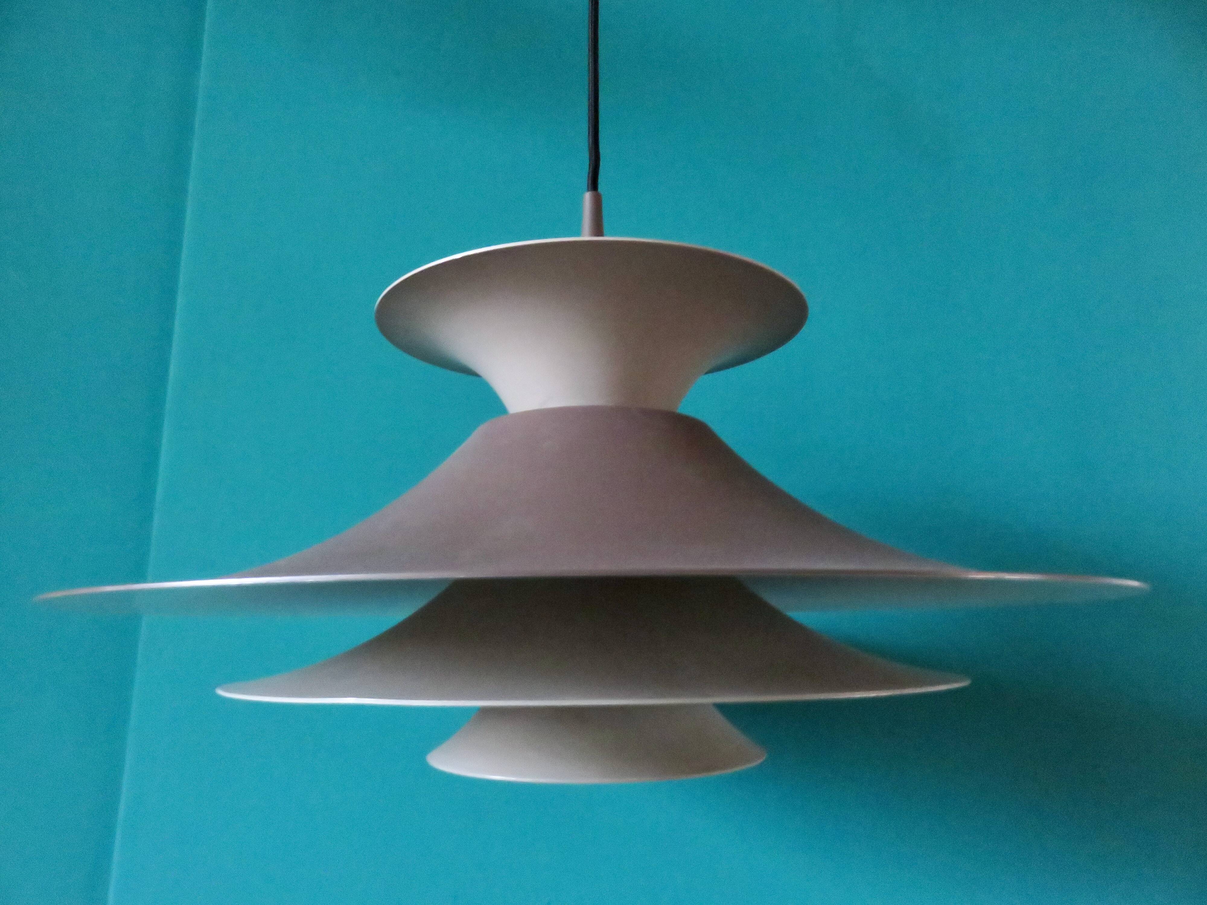 Tricolor pendant light "Radius" Fog & Morup, Denmark 1975