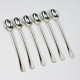 Six soda or ice cream spoons Christofle model Fidélio in silver-plated metal.
