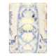 Delft-style ceramic table lamp from France around 1900 with a new blue velvet shade.