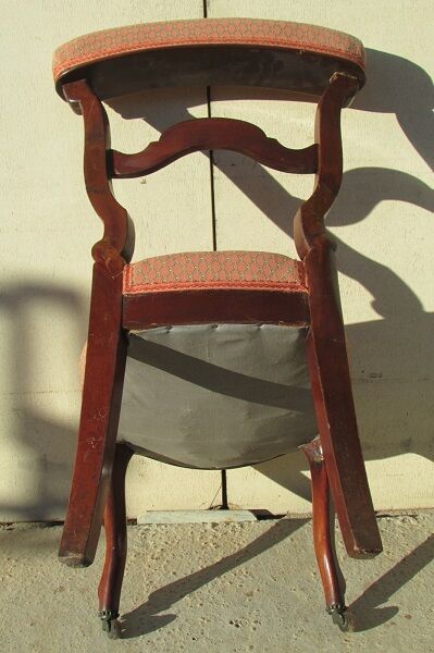 Lot of 5 chairs called pontoon or voyeuristic, Napoleon III , mahogany