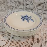 6 antique Badonviller dinner plates
