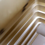 Pair of gold-plated aluminum wall lights by Jules Wabbes - 2 pairs available (1)