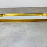 Mirror rearview mirror gold strapping Schönform 60s
