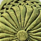 Round cushion pleated old fabric