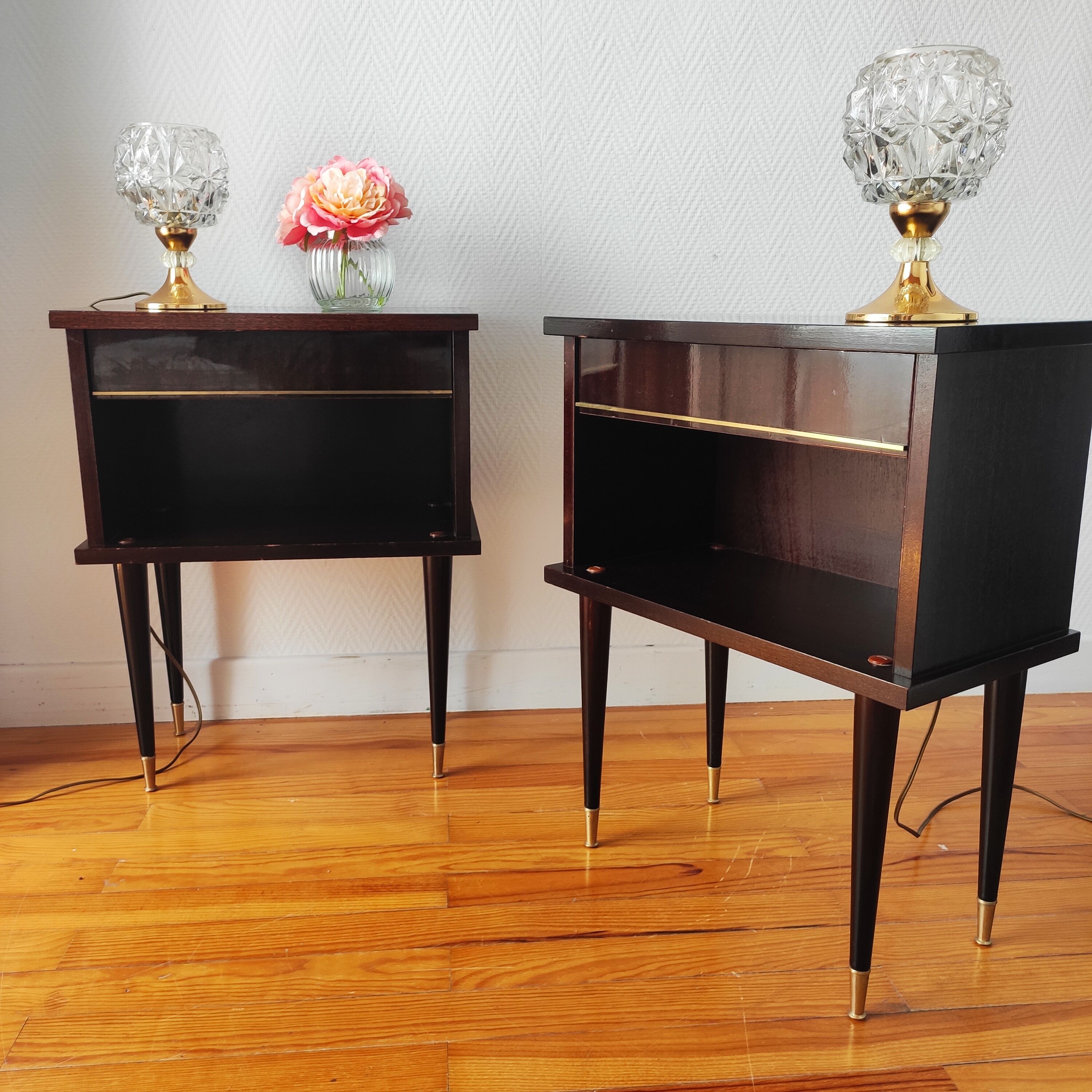 Pair of vintage bedside tables