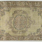 Anatolian handmade vintage rug 283 cm x 172 cm