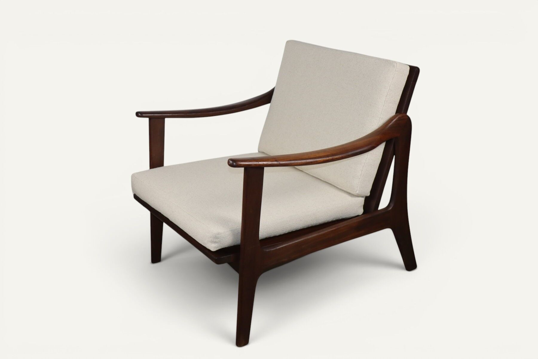 Scandinavian lounge chair in solid teak, 1960s
