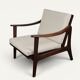 Scandinavian lounge chair in solid teak, 1960s