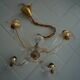 Suspension lamp 4 burners, plexiglass baroque style vintage 50-60s