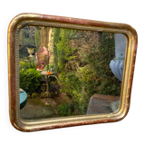 Louis-Philippe mirror gilded with gold leaf