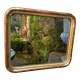 Louis-Philippe mirror gilded with gold leaf