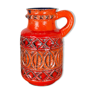 Super Colorful Fat Lava Pottery Vase by Bay Ceramics, Germany, 1970s