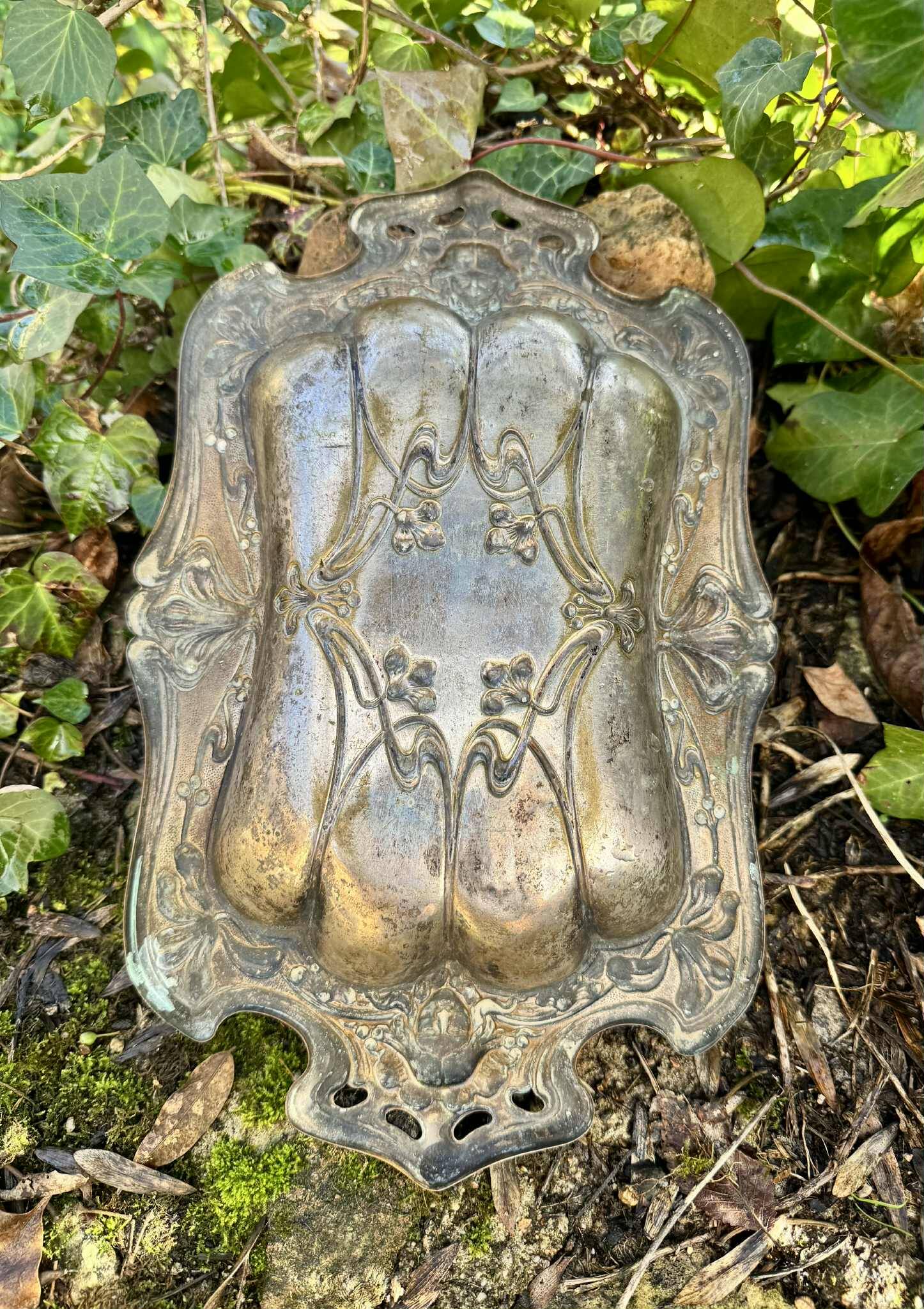 Large silver table centrepiece Art Nouveau period