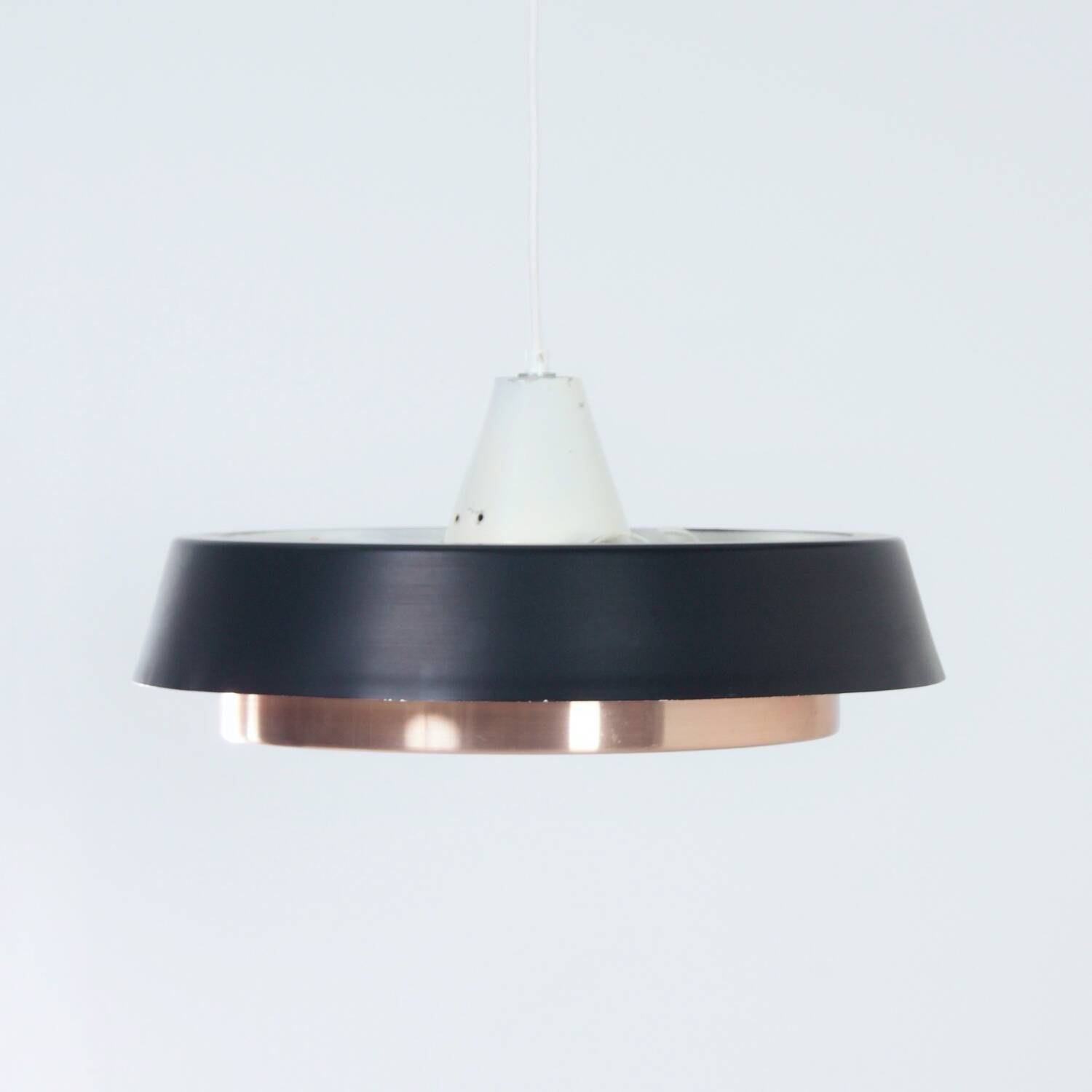 Metal pendant lamp by j.j.m. hoogervorst for anvia, 1960s | rare model