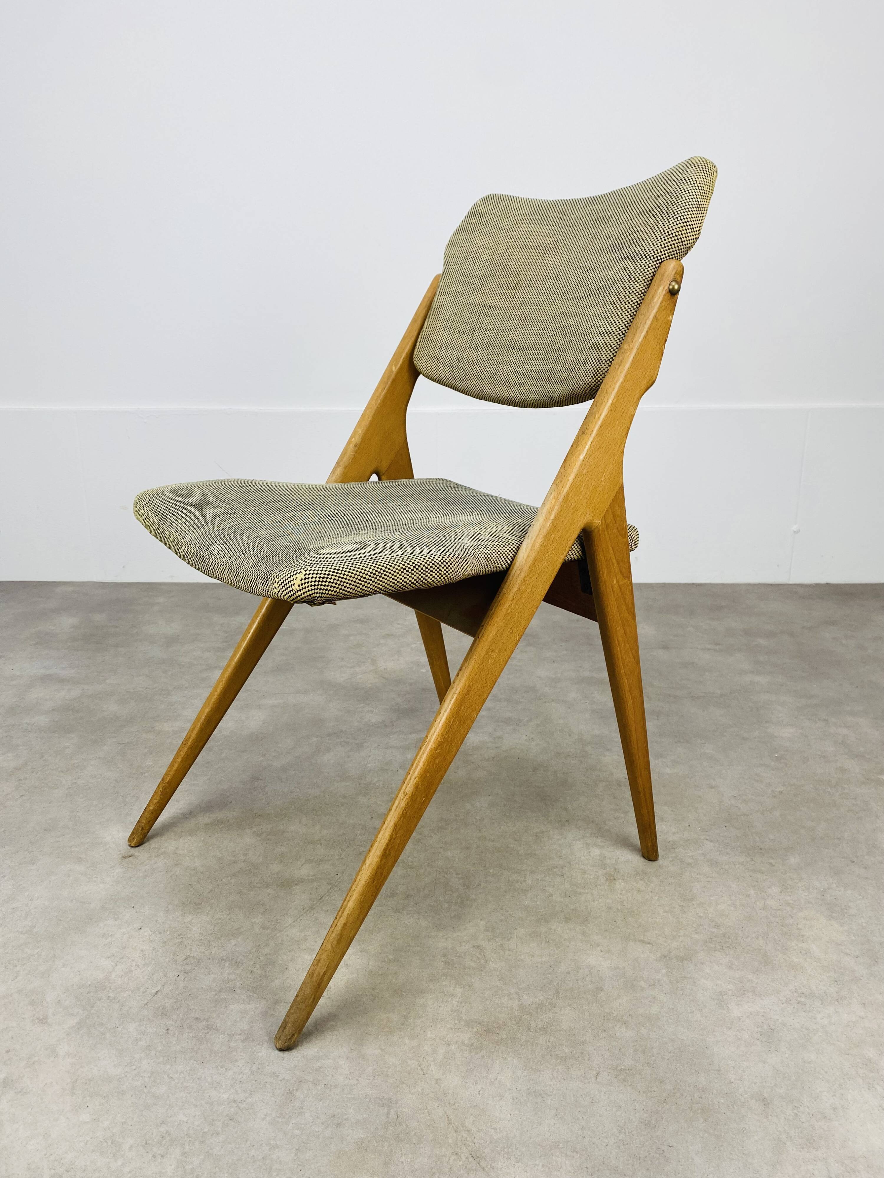 Chaise ciseaux Guermonprez éditions Godfrid années 50