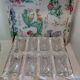 Set de 8 verres en cristal taillé