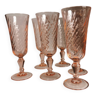 Set of 6 champagne flutes