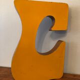 Metal letter c 70s