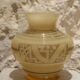 Yellow glass vase with Art Deco decoration signed D'Argyl circa 1930