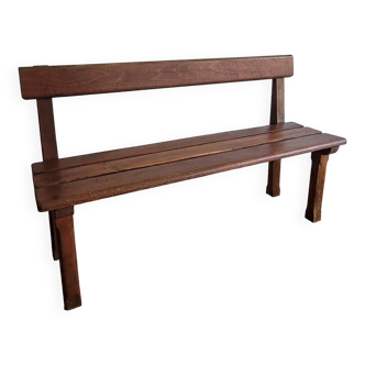 Old wooden school bench