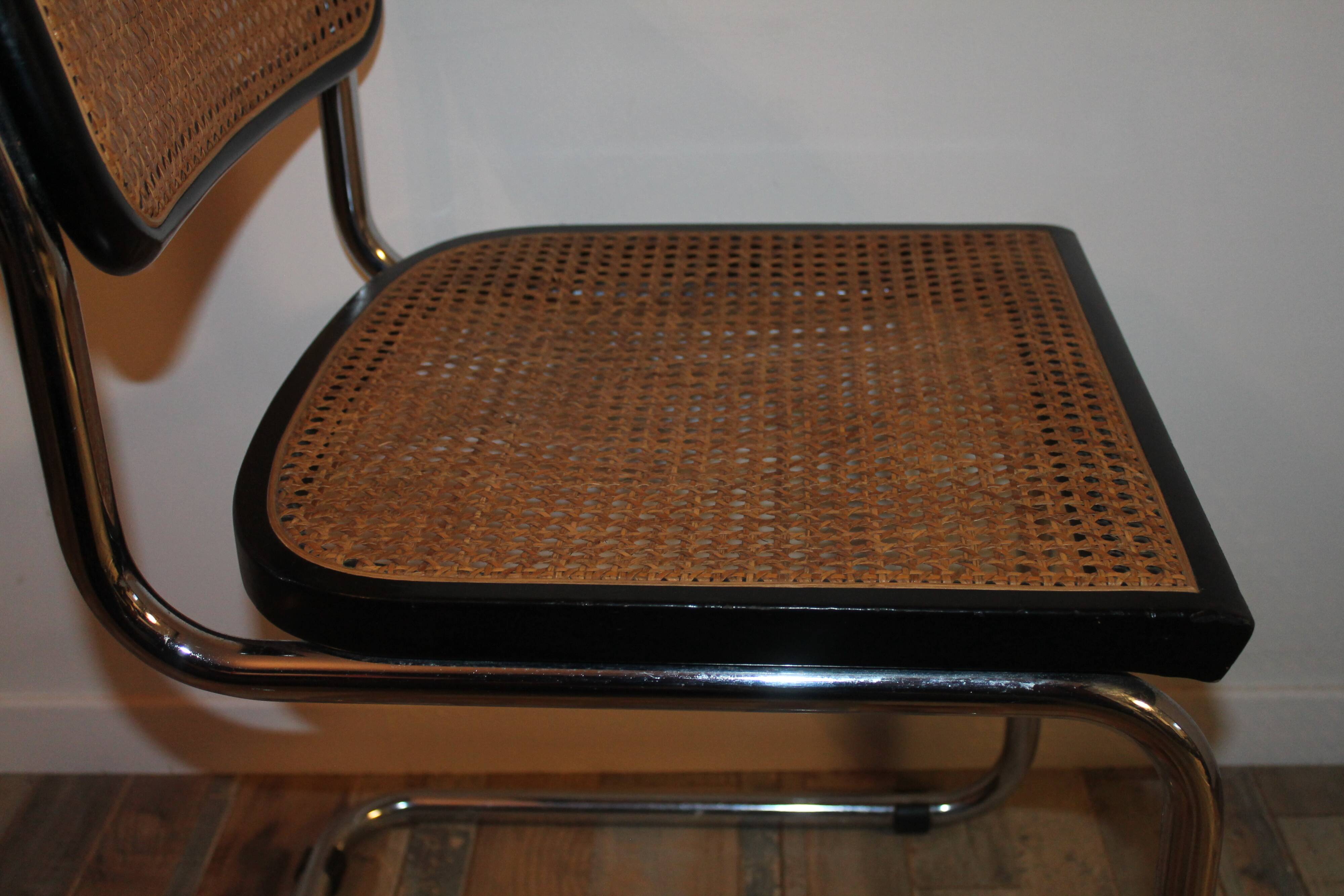 Lot de 4 chaises Marcel Breuer Cesca B32