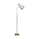 Vintage brass and brushed aluminum floor lamp