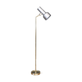 Lampadaire vintage laiton et alu brossé