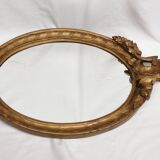 old Louis XV style gilded wood mirror, rococo