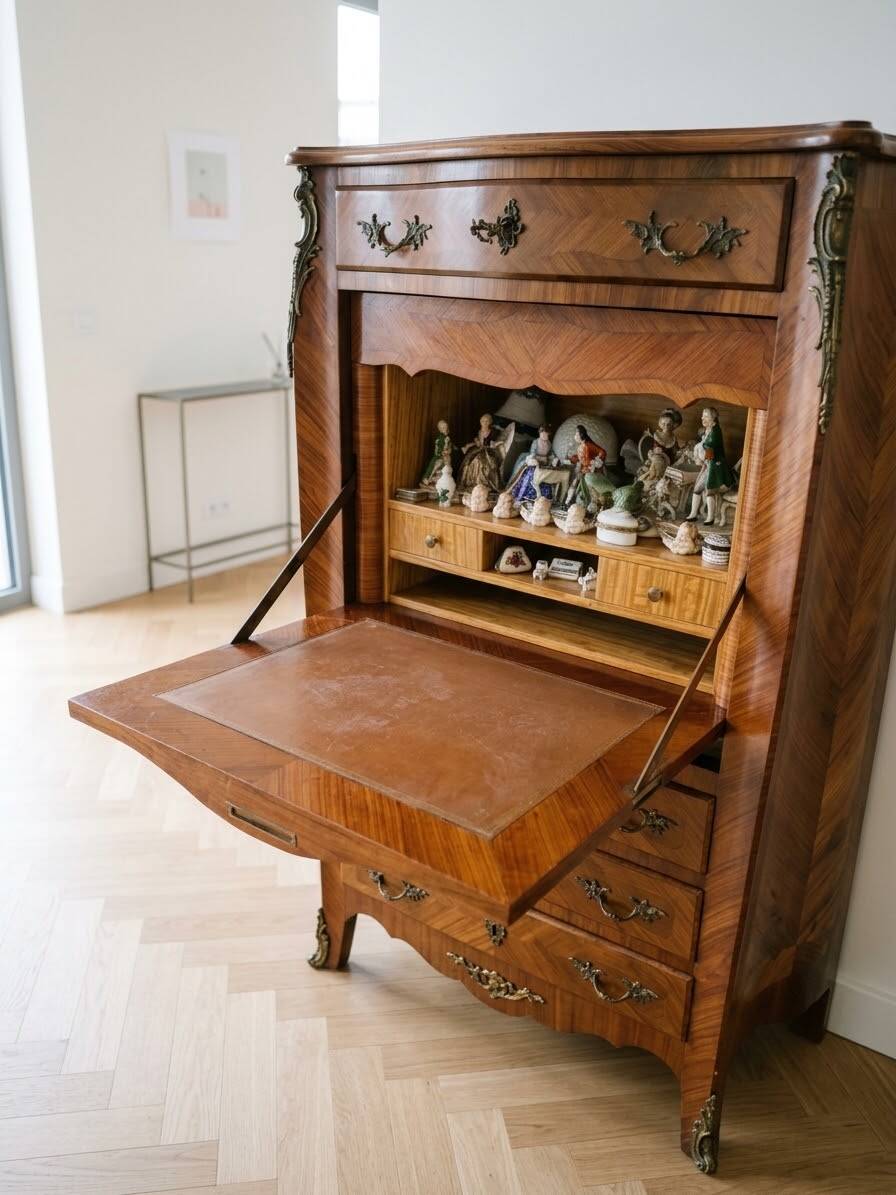 Louis XV secretary in rosewood